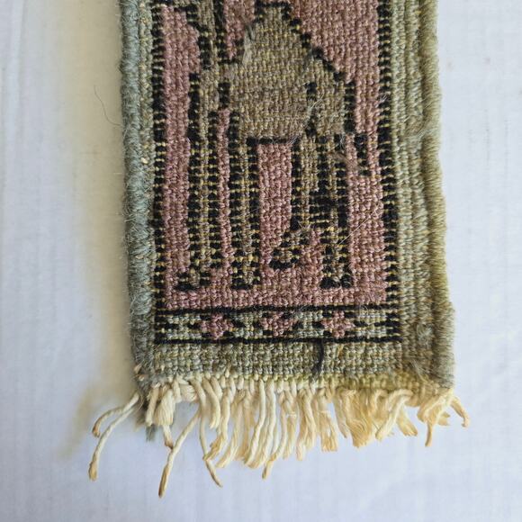 Hand Woven Camel Rug for Dollhouse Small 4 x 7" - Picture 6 of 10